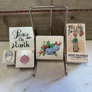Rubber Stamp Christmas Mixed Lot